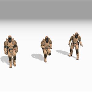 Three.js WebGL - 多个动画蒙皮网格演示