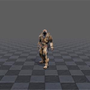 Three.js WebGL - 骨骼动画行走演示