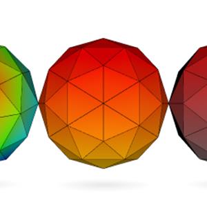 Three.js WebGL 示例 - 几何体顶点颜色