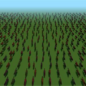 Three.js WebGL实例化变形目标动画演示