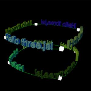 three.js webgl - 曲线修改器 - 实例化