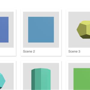 Three.js WebGL - 多元素渲染示例