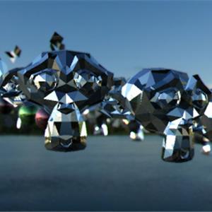 Three.js WebGL 高级景深效果 (Bokeh散景) 演示