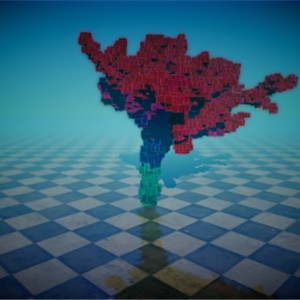 Three.js WebGPU 演示 - 反射与递归树状立方体